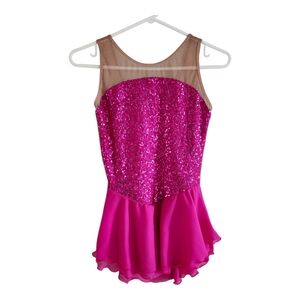 Sparkling Pink Figure Skating Dress